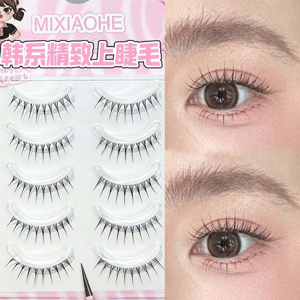 Lông mi giả phong cách Hàn Quốc trong suốt Nhẹ tự nhiên Lông mi cá nhân cho nữ Trang điểm K-Pop