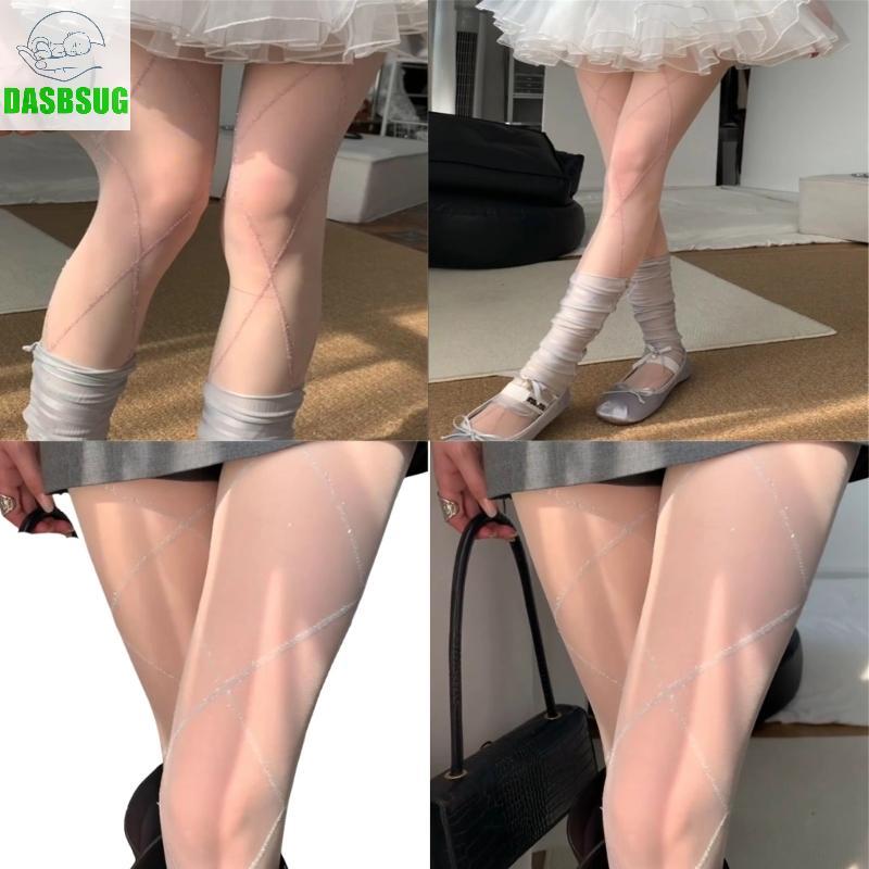 DASBSUG Nữ Quần Sheer Lustous Troombuses Bóng Thiết Kế Lưới Quần Co Giãn Để Mặc Hàng Ngày Và Tiệc Tối