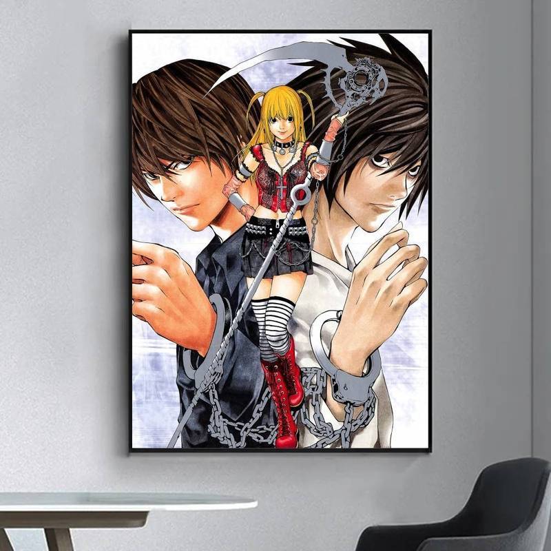 Hot Anime Death Note Poster Lạ Mắt Poster Dán Tường Cho Phòng Khách Thanh Tranh Trang Trí Cổ Điển