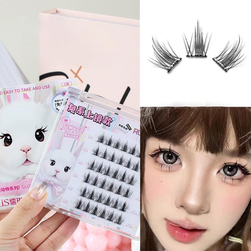 Animal Series Trilogy Lông Mi Giả Dày Không Keo Phân Đoạn Lông Mi Giả Mở Rộng A7z2