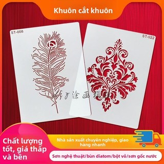 Rỗng In Khuôn Nghệ Thuật Sơn Công Cụ Rỗng Mẫu Datom Bùn Họa Tiết Rỗng In Mẫu Tường Rỗng Khuôn NZH6