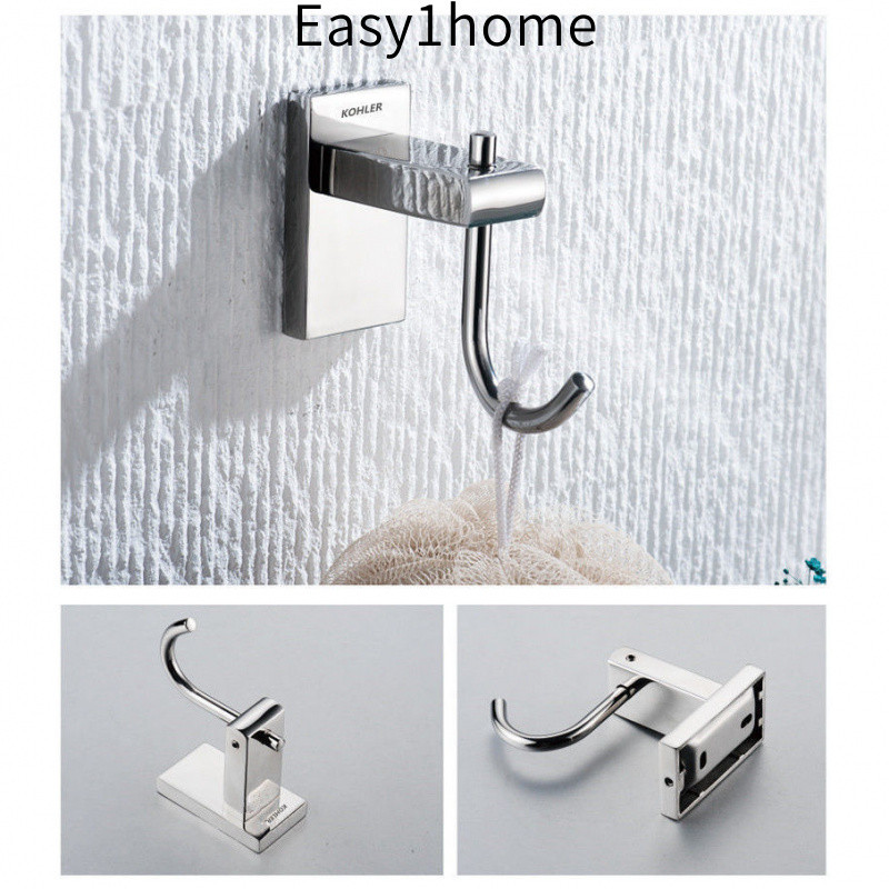 Kohler Phòng tắm cổ điển Thiết bị vệ sinh Kohler304Móc treo quần áo bằng thép không gỉ, móc treo tường đơn, móc treo áo