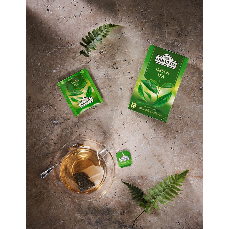 Trà Ahmad Trà Xanh Green Tea Pure 40g, Thơm Ngon Đậm Vị Trà