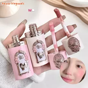 FAVORITEGOODS Apricot Tint Blusher, Blush lỏng mờ nhung lâu trôi, Làm sáng da mặt tự nhiên Nhẹ Matte Nude Liquid Contouring Blush