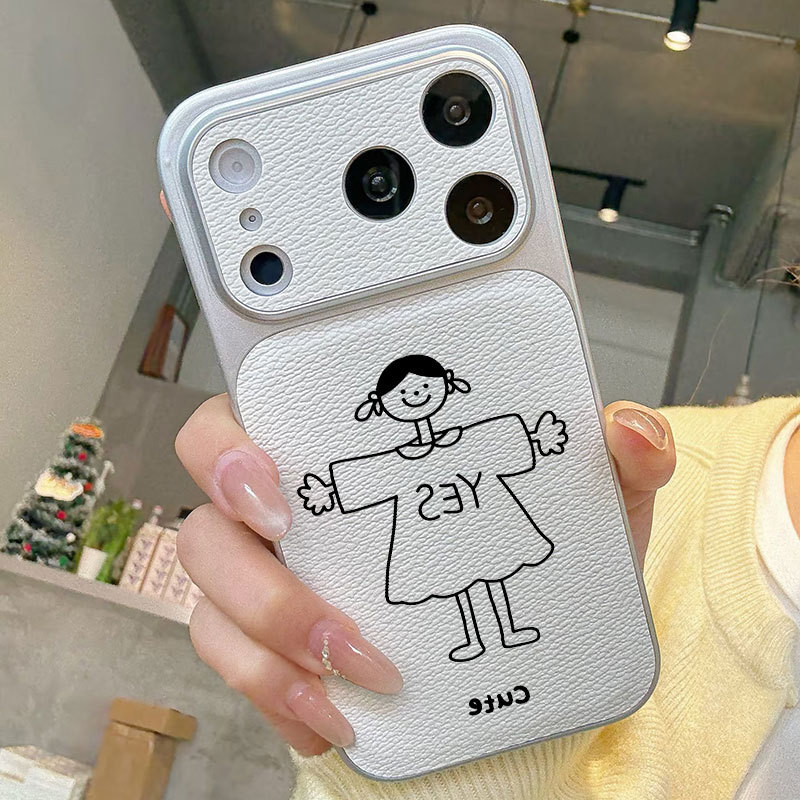 Yes Ốp lưng iPhone họa tiết cô gái Bao da mềm cao cấp đựng máy ảnh - iP7/8/X/XS/XR/11/12/13/14/15/16/17/Plus/Air/Pro/Max