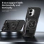 Armor Slide Lens Funda cho OPPO A6X 4G Global Case Xoay vòng từ tính cho OPPO A6X 5G Global Case Kickstand Back Capa