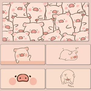 Hoạt Hình Màu Hồng Dễ Thương Lợn Lớn Miếng Lót Chuột XXL Kawaii Để Bàn Cho Bé Gái Bề Mặt Bàn Phím Chống Trơn Trượt Sáng Tạo Cho Chơi Game & Văn Phòng