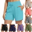 Bộ quần short vải lanh hai mảnh dành cho nữ BTF kỳ nghỉ cổ chữ V ngắn tay đi biển đồ ngủ cotton rộng rãi
