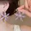 PNPIA- Bông Tai Lớn Kim Loại Hoa Vintage Dầu Nhỏ Giọt Ngọt Ngào Thiết Kế Đơn Giản Trang Sức Cho Nữ Mặc Hàng Ngày