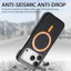 Lychee Grain PC + TPU Sạc Từ Tính Ốp lưng IPhone Air 17 16 15 124 13 12 Pro Max PIus Ốp Lưng Chống Sốc