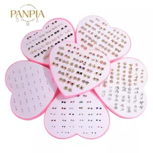 PNPIA- 36 Đôi Thời Trang Nữ Bé Gái Pha Lê Diamante Hoa Bông Tai Bộ Trang Sức
