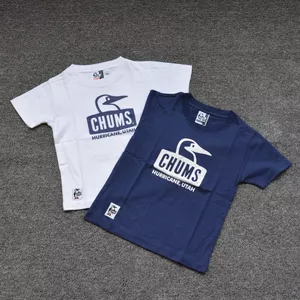 Áo thun unisex cao cấp CHUMMS in hoạt hình cổ điển, cotton 100% dáng rộng, phong cách Hàn Quốc, cổ tròn 0515