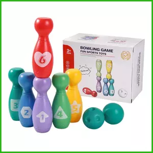 Bộ Bowling Trẻ Em Vui Vẻ Nhiều Màu Sắc Ủng Hộ Tiệc Bowling Nhiều Màu Sắc Chân Đồ Chơi Cho Trẻ Em Bé Trai Bé Gái Thanh Thiếu Niên Sân Vườn saixit2vn