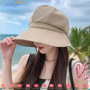 Mũ cưỡi ngựa EBINLANDS, Mũ ngư dân vành rộng chống tia cực tím, 2024 Hợp thời trang thoáng khí có thể điều chỉnh Beret đi chơi
