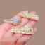 Cảm Thấy Kim Cương Giả Tóc Sáng Bóng Tinh Tế Nổ Bên Kẹp Tóc Sang Trọng Mỏ Vịt Kẹp Top Kẹp Phụ Kiện Tóc 4XOU