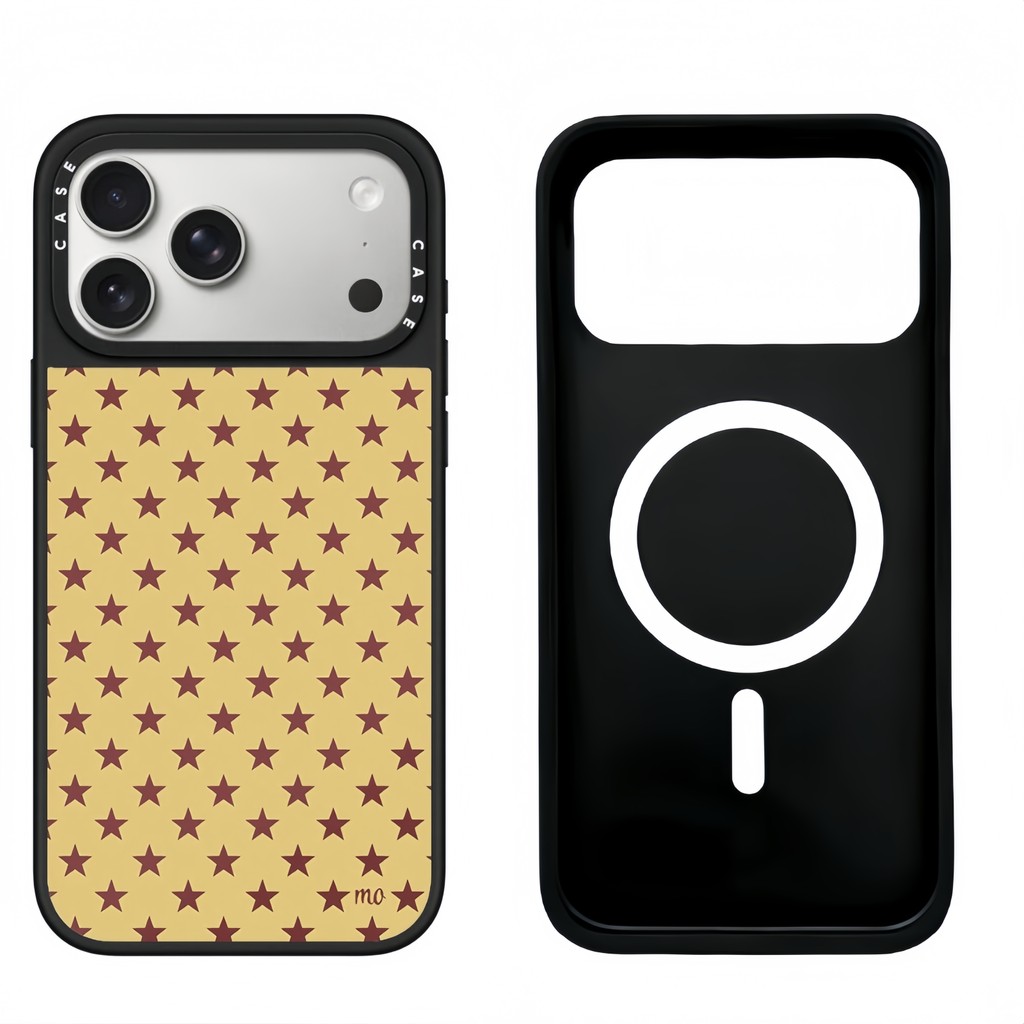 Ốp Điện Thoại Gương Ngôi Sao Vàng Từ Tính Cho IPhone 17 Pro Max 17 16 15 14 13 12 11 Vỏ Bảo Vệ Chống Sốc
