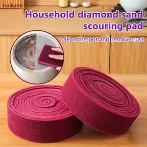Luckyew 1m / Cuộn Karborundum Tẩy Rỉ Bàn Chải Món Ăn Nồi Vệ Sinh Emery Tẩy Sạch Nồi Chà Dụng Cụ Nhà Bếp Tiện Ích Phụ Kiện TQ