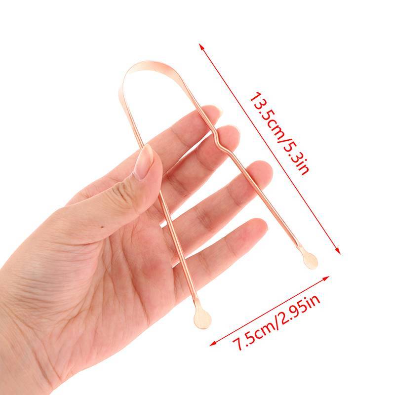 [KvJJL-t] 1 Máy cạo lưỡi bằng đồng nguyên chất Máy cạo lưỡi bằng đồng Máy cạo lưỡi cầm tay Dụng cụ làm sạch răng miệng mới