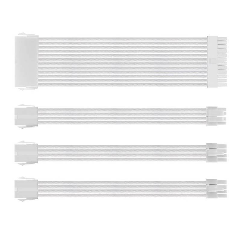 JCSYFAC PSU ATX 24Pin Cáp Nối Dài Nylon Bện 8-pin 6 + 2pin Dây 24-pin Bo Mạch Chủ Mở Rộng Cho Máy Tính Vỏ PC Bộ Cáp Nguồn Mới
