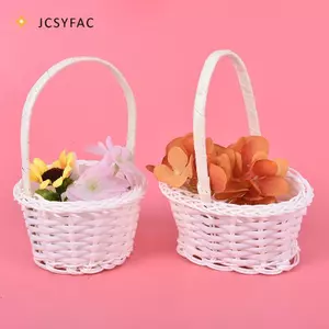 JCSYFAC 1 Chiếc Dệt Tay Mini Nhựa Dệt Bảo Quản Giỏ Vải Mây Trà Dã Ngoại Túi Mới