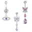 Kudosation Thời Trang Trái Tim Bướm Bụng Nút Nhẫn Dành Cho Nữ Bé Gái Thép Không Gỉ Tinh Tế Zircon Rốn Nhẫn Cơ Thể Xuyên Trang Sức Quà Tặng Đẹp