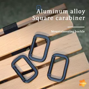 1PC Vòng Vuông Carabiner Bules Lò Xo Carabiners Móc Khóa Kẹp Móc Khóa Ngoài Trời Bapa Mặt Dây Chuyền Bules Dụng Cụ Cắm Trại Mới