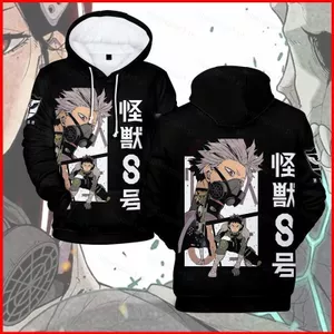 YB1 Kaiju No 8 Kafka Hibino Mina Ashiro Áo Khoác Anime Áo Unisex Dài Tay Top Cosplay 3D Áo Chui Đầu Plus Kích Thước B