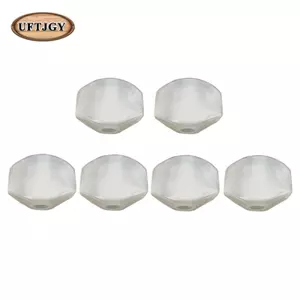 6 Chiếc Đầu Máy Trắng Mũ Núm Cho Đàn Guitar Acoustic Phụ Kiện Thay Thế