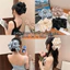 Vuốt Tóc VVDZA, Kẹp Tóc Xù Cao Cấp, Mũ Thanh Lịch Shimmering Luster Nữ Kẹp Cá Mập Phụ Kiện Tóc