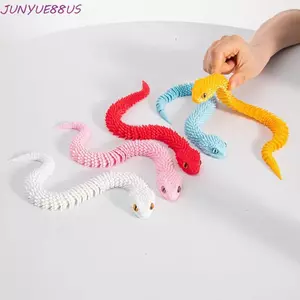 JUNYUE88US Con rắn in 3D, Đồ trang trí rắn nhiều màu thực tế, Năm con rắn hoàng đạo PLA Handmade 30 / 45cm Mô hình mô phỏng động vật Trang trí máy tính để bàn