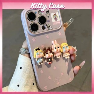 Vỏ điện thoại mẫu mới với hình búp bê cô gái khóc 3D dễ thương dành cho iPhone 11 12 13 14 15 Pro Max 16 17 Plus Vỏ