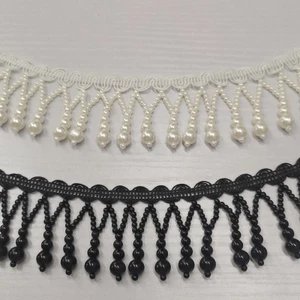 Handmade Hạt Chữ Thập Hạt Tua Rua Ngọc Trai Ren DIY Quần Áo Phụ Kiện Váy Cưới Phụ Kiện FO9P