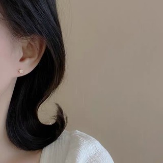Bông tai ngôi sao bạc S925 Trang sức thời trang đơn giản Quà tặng nữ