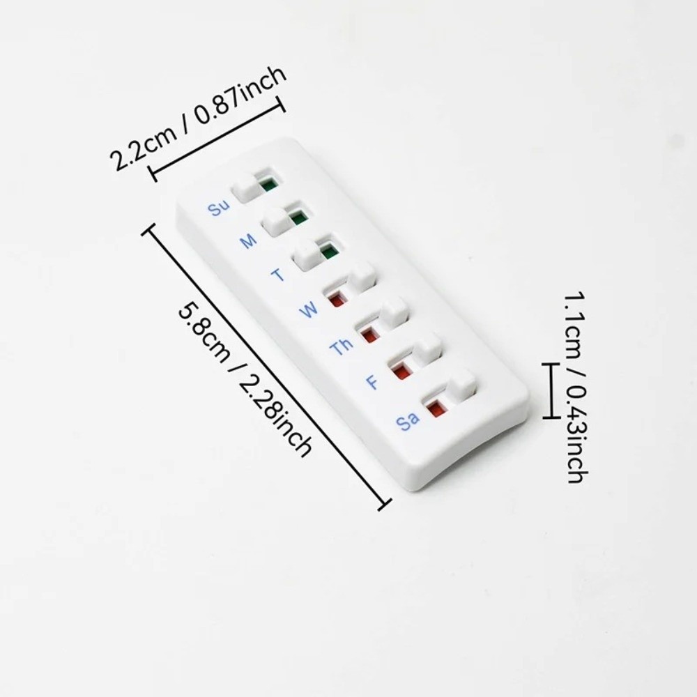 Nhắc nhở JIMMYCHOOEC, thiết kế chống trượt, lưng cong, chỉ báo mã màu, bền, máy theo dõi thuốc di động / vitamin / thú cưng