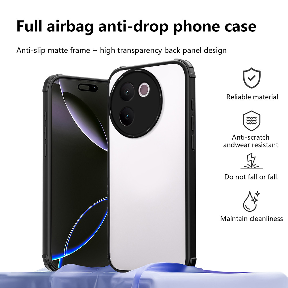 Ốp lưng Vivo V30E 5G Vỏ bảo vệ bốn góc Vỏ trong suốt cho Vỏ điện thoại Vivo V30E 5G