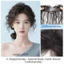 ESSENCEH Kẹp Bằng Nổ, Họa Tiết Xoăn Thủ Công Tóc Con Người Nổ, Đế Vô Hình Mỏng Len Ren Hairline Hairline Hairline Hairline Baldness