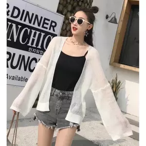 Áo Khoác Cardigan Len Mỏng Cho Nữ Phong Cách Ulzzang Thích Hợp Đi Đà Lạt Đi Biển Chất Liệu Len Mỏng Thoải Mái