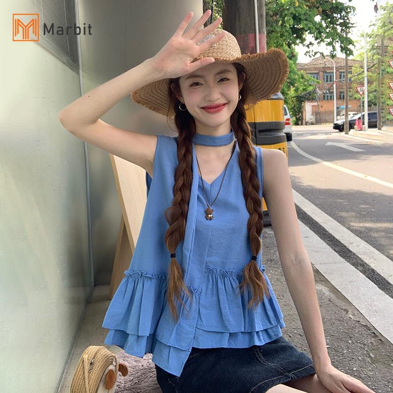 Áo Marbit Hàn Quốc cổ chữ V, tay rời, thiết kế nổi bật - Phù hợp mọi ngày cho nữ mới