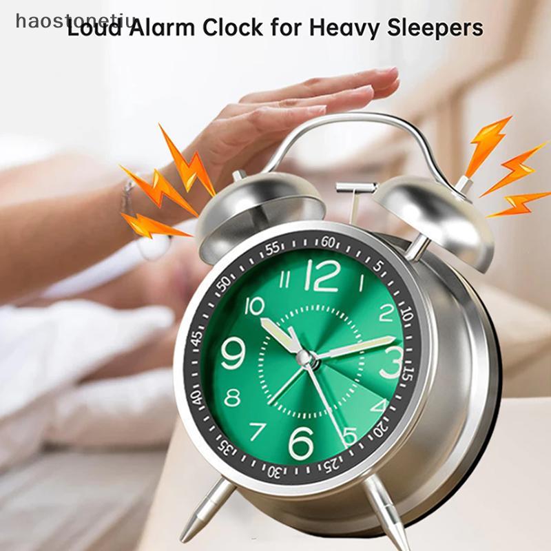 Đồng hồ báo thức im lặng NS 4 Inch có đèn ngủ Đồng hồ để bàn đa chức năng di động cho học sinh tại nhà NS