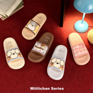 XIXITIAO Dép lê nữ mùa hè đế mềm dễ thương hợp tác chính hãng miiiiichan phong cách hoạt hình