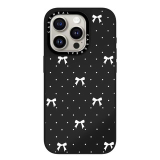 CASENEAL Chấm nơ trắng Gương Vỏ điện thoại trong suốt Thích hợp cho iPhone 17ProMax 17pro 17 air 16promax 16 15promax 15 14promax 13 13promax Ốp lưng cứng chống rơi thời trang