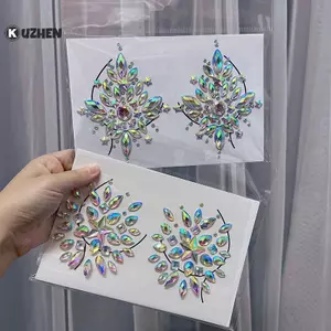 KUZHEN 1 Pha Lê Tạm Thời Hình Xăm Giả Hình Xăm Stiers Dành Cho Nữ Gợi Cảm Ngực Trang Sức Mặt Cơ Thể Nghệ Thuật Acrylic Kim Cương Giả Kim Cương Stier HOT