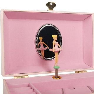 Hộp nhạc múa ba lê thiên nga đen | Hộp đựng đồ trang sức có ngăn kéo & gương Quà tặng sinh nhật cho trẻ em PIK1