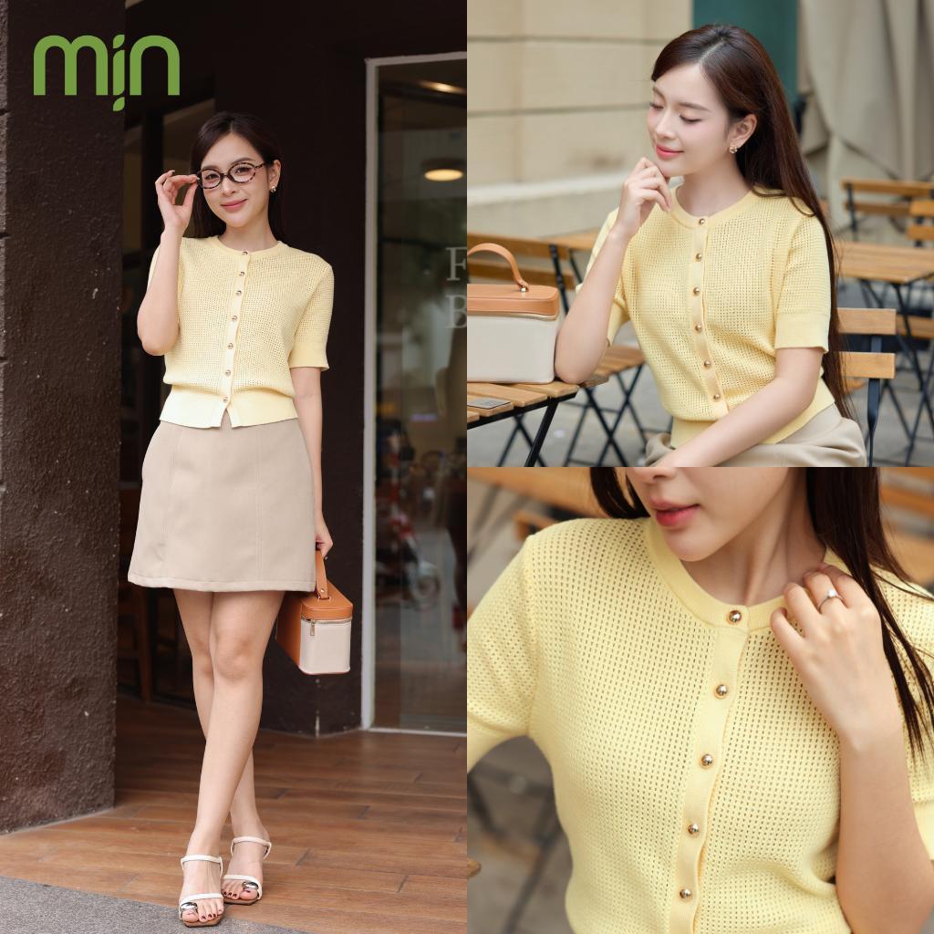Áo Cardigan Cộc tay Dệt kim Cao Cấp, Cổ tròn, Dệt lỗ thoáng mát mùa hè, form ôm nhẹ, Mịn PL08
