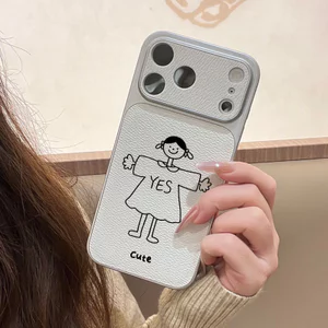 Yes Ốp lưng iPhone họa tiết cô gái Bao da mềm cao cấp đựng máy ảnh - iP7/8/X/XS/XR/11/12/13/14/15/16/17/Plus/Air/Pro/Max
