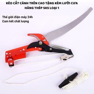 Kéo cắt cành trên cao, Đầu kéo tỉa cành cây, hái quả kết hợp cưa cành AIMVUKES