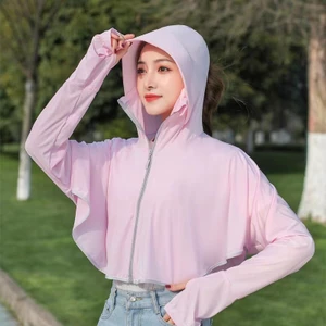 Áo khoác chống nắng nữ chống nắng có vành lớn Thiết kế thoáng khí để đi xe đạp Du lịch ngoài trời Sử dụng hàng ngày