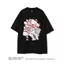 Junji Ito Joint Sanrio Hello Kitty và Tomie Liên Kết Cotton Nguyên Chất Hai Chiều Ngắn Tay Nam Nữ Áo Thun