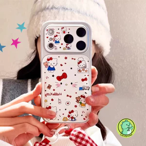 Ốp Điện Thoại Mèo Kitty Dễ Thương Cho Redmi K90 Pro Max K80 K70 K70E K60 K60E K50 Ultra K50i K40 K40S Turbo 5 Max 4 Pro 5G 4G Vỏ Da PU Hoạt Hình Ins Phong Cách 3D Vỏ Mềm