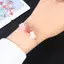 PNPIA- Đá Thạch Anh Dâu Nữ Vòng Tay Màu Hồng Tự Nhiên Hạt Pha Lê Trang Sức Món Quà Thanh Lịch Cho Ngày Lễ Hoặc Tiệc Nhìn